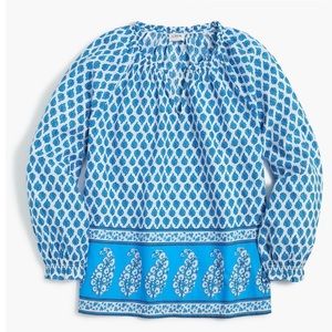 NWOT Blue J Crew Blouse 100% Cotton